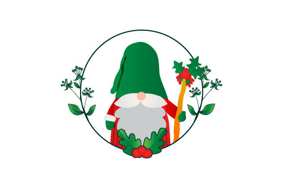 Exploring the Versatility of Gnome Character in Christmas Floral 03 for Creative Projects