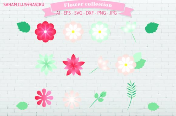 Flower Floral Collection Red Svg for Designers