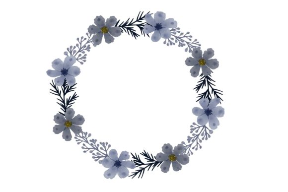 Grey Floral Watercolor Wreath: A Versatile and Elegant Design Element