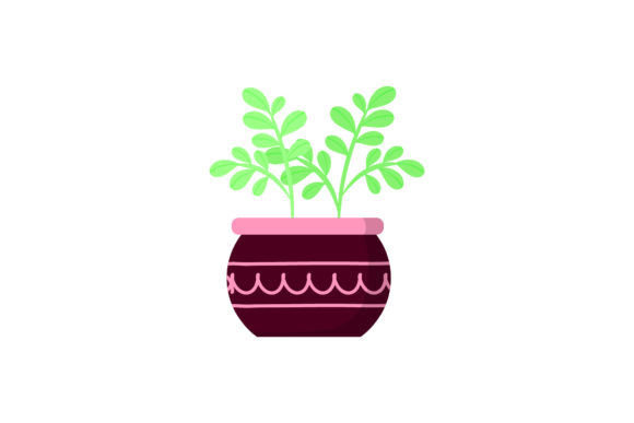 Houseplant Beauty Floral Pot Vector: A Versatile Design for Modern Creators