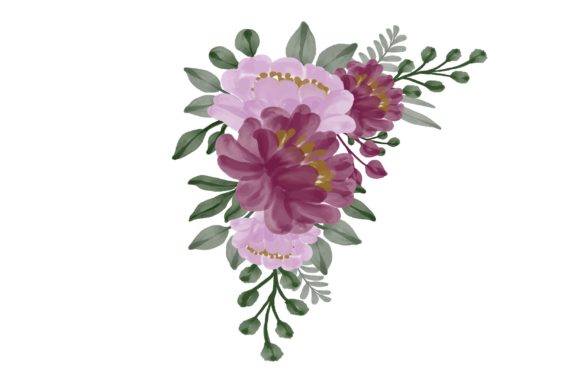 Pink Watercolor Floral Frame for Creative Projects