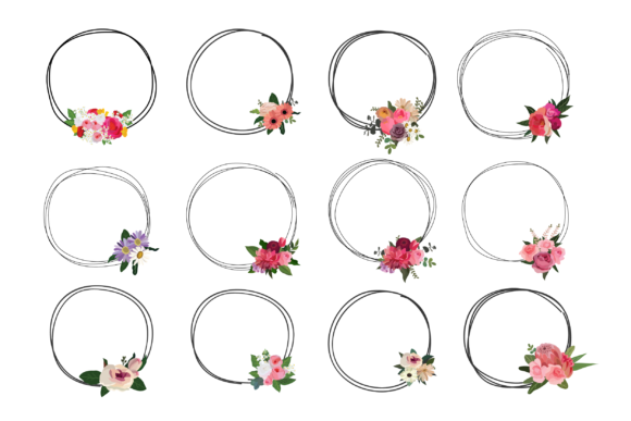 Round Floral Frame: A Versatile Design Element for Creative Projects