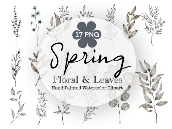 Spring Floral and Leaves Watercolor: A Versatile Design Asset
