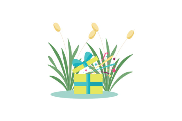 Wedding Icons Gift Floral Background