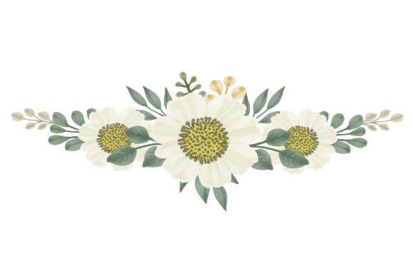 White Floral Watercolor Frame: A Versatile Design Element for Modern Projects